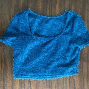 Fuzzy crop top